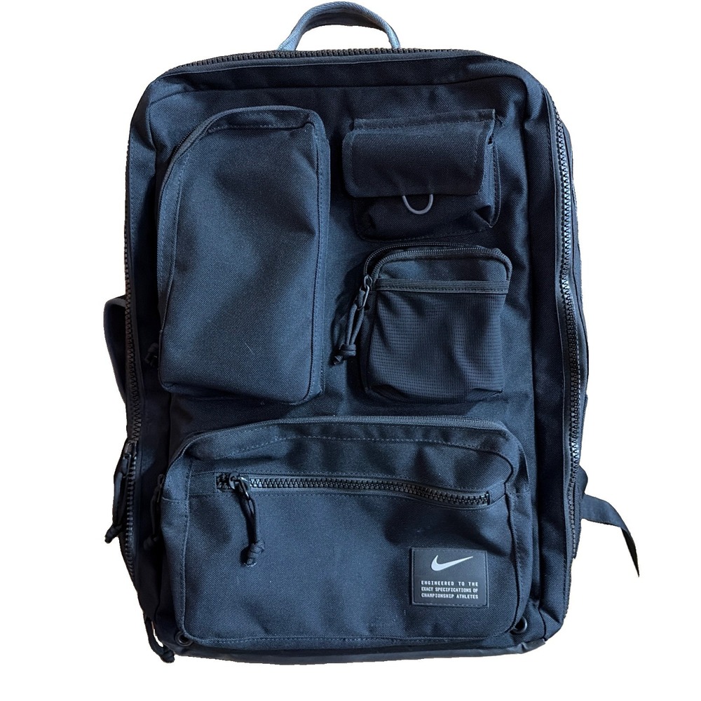 Nike Utility Elite Black Backpack Soft Case Laptop Men Travel Daypack Bag